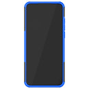 For Motorola Moto G Play (2021) Tire Texture Shockproof TPU+PC Protective Case with Holder(Blue)