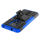 For Motorola Moto G Play (2021) Tire Texture Shockproof TPU+PC Protective Case with Holder(Blue)