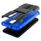 For Motorola Moto G Play (2021) Tire Texture Shockproof TPU+PC Protective Case with Holder(Blue)