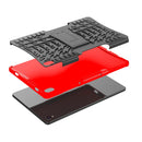For Lenovo Tab P11 Tire Texture Shockproof TPU+PC Protective Case with Holder(Red)