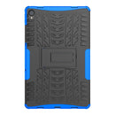 For Lenovo Tab P11 Tire Texture Shockproof TPU+PC Protective Case with Holder(Blue)