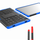 For Lenovo Tab P11 Tire Texture Shockproof TPU+PC Protective Case with Holder(Blue)