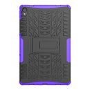 For Lenovo Tab P11 Tire Texture Shockproof TPU+PC Protective Case with Holder(Purple)