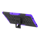 For Lenovo Tab P11 Tire Texture Shockproof TPU+PC Protective Case with Holder(Purple)