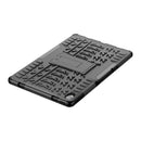 For Lenovo Tab P11 Tire Texture Shockproof TPU+PC Protective Case with Holder(Black)