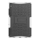 For Lenovo Tab P11 Tire Texture Shockproof TPU+PC Protective Case with Holder(White)