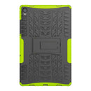 For Lenovo Tab P11 Tire Texture Shockproof TPU+PC Protective Case with Holder(Green)