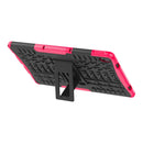 For Lenovo Tab P11 Tire Texture Shockproof TPU+PC Protective Case with Holder(Pink)
