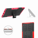 For Lenovo Tab P11 Tire Texture Shockproof TPU+PC Protective Case with Holder(Pink)