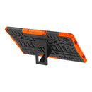 For Lenovo Tab P11 Tire Texture Shockproof TPU+PC Protective Case with Holder(Orange)