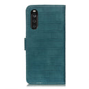 For Sony Xperia 10 III Crocodile Texture Horizontal Flip Leather Case with Holder & Card Slots & Wallet & Photo Frame(Dark Green)