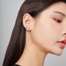 S925 Sterling Silver Fashion Bead Chain Ear Studs Women Earrings