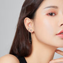 S925 Sterling Silver Fashion Bead Chain Ear Studs Women Earrings