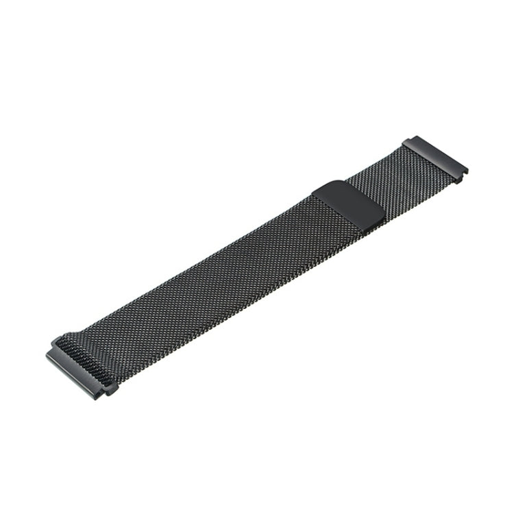 22mm Milanese Stainless Steel Replacement Watchband for Huawei Watch GT2 Pro / Amazfit GTR 2(Black)