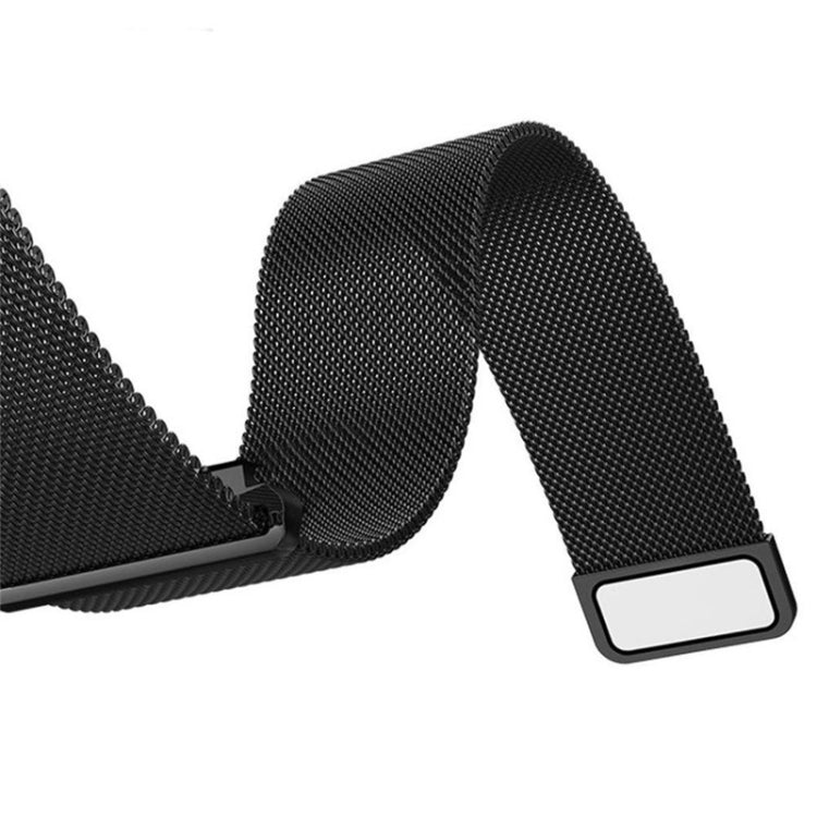 22mm Milanese Stainless Steel Replacement Watchband for Huawei Watch GT2 Pro / Amazfit GTR 2(Black)