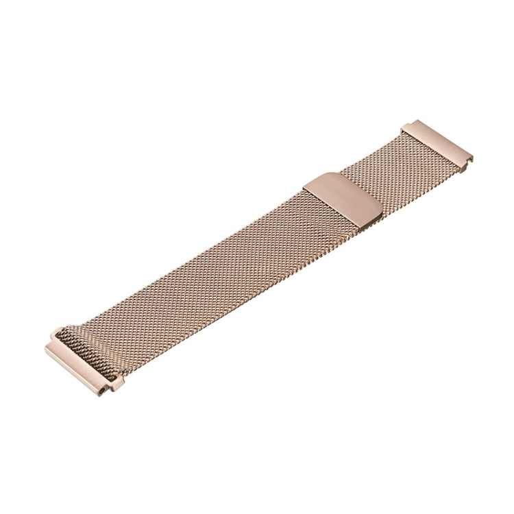 22mm Milanese Stainless Steel Replacement Watchband for Huawei Watch GT2 Pro / Amazfit GTR 2(Rose Gold)