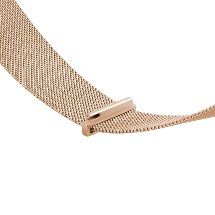 22mm Milanese Stainless Steel Replacement Watchband for Huawei Watch GT2 Pro / Amazfit GTR 2(Rose Gold)