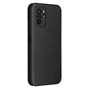 For Xiaomi Redmi Note 10 Pro Carbon Fiber Texture Magnetic Horizontal Flip TPU + PC + PU Leather Case with Card Slot(Black)