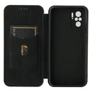 For Xiaomi Redmi Note 10 Pro Carbon Fiber Texture Magnetic Horizontal Flip TPU + PC + PU Leather Case with Card Slot(Black)