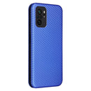 For Xiaomi Redmi Note 10 Pro Carbon Fiber Texture Magnetic Horizontal Flip TPU + PC + PU Leather Case with Card Slot(Blue)