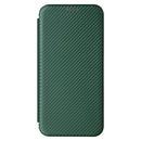 For Xiaomi Redmi Note 10 Pro Carbon Fiber Texture Magnetic Horizontal Flip TPU + PC + PU Leather Case with Card Slot(Green)