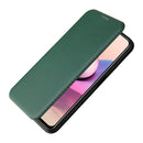 For Xiaomi Redmi Note 10 Pro Carbon Fiber Texture Magnetic Horizontal Flip TPU + PC + PU Leather Case with Card Slot(Green)