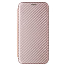For Xiaomi Redmi Note 10 Pro Carbon Fiber Texture Horizontal Flip TPU + PC + PU Leather Case with Card Slot(Pink)