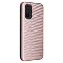 For Xiaomi Redmi Note 10 Pro Carbon Fiber Texture Horizontal Flip TPU + PC + PU Leather Case with Card Slot(Pink)