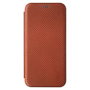 For Xiaomi Redmi Note 10 Pro Carbon Fiber Texture Magnetic Horizontal Flip TPU + PC + PU Leather Case with Card Slot(Brown)