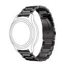 22mm Three Flat Buckle Stainless Steel Replacement Watchband for Huawei Watch GT2 Pro / Amazfit GTR 2(Black)