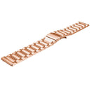 22mm Three Flat Buckle Stainless Steel Replacement Watchband for Huawei Watch GT2 Pro / Amazfit GTR 2(Rose Gold)