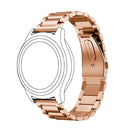 22mm Three Flat Buckle Stainless Steel Replacement Watchband for Huawei Watch GT2 Pro / Amazfit GTR 2(Rose Gold)