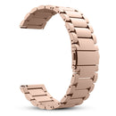 22mm Three Flat Buckle Stainless Steel Replacement Watchband for Huawei Watch GT2 Pro / Amazfit GTR 2(Rose Gold)