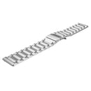 22mm Three Flat Buckle Stainless Steel Replacement Watchband for Huawei Watch GT2 Pro / Amazfit GTR 2(Silver)