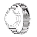 22mm Three Flat Buckle Stainless Steel Replacement Watchband for Huawei Watch GT2 Pro / Amazfit GTR 2(Silver)