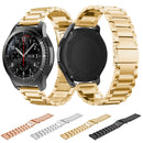 22mm Three Flat Buckle Stainless Steel Replacement Watchband for Huawei Watch GT2 Pro / Amazfit GTR 2(Silver)