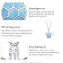 S925 Sterling Silver Blue Turtle Women Nacklace Jewelry
