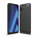 For Galaxy A70 / A70s Brushed Texture Carbon Fiber TPU Case(Black)