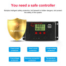 PWM Solar Controller 12V / 24V Lithium Battery Charging Photovoltaic Panel Charging Street Light Controller with Dual USB Output, Model:CPLS-30A
