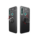 For Huawei Y9 Prime (2019) Lenuo Shockproof TPU Case with Invisible Holder(Black Blue)