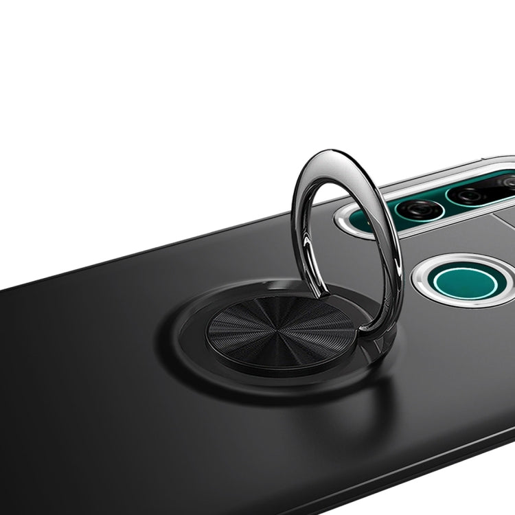 For Huawei Y9 Prime (2019) Lenuo Shockproof TPU Case with Invisible Holder(Black Blue)