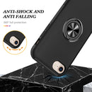 Magnetic Ring Kickstand Shockproof Phone Case For iPhone SE 2022 / SE 2020 / 8 / 7(Black)