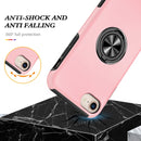 Magnetic Ring Kickstand Shockproof Phone Case For iPhone SE 2022 / SE 2020 / 8 / 7(Rose Gold)