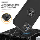Magnetic Ring Kickstand Shockproof Phone Case For iPhone 12 mini(Black)