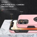 Magnetic Ring Kickstand Shockproof Phone Case For iPhone 12 mini(Rose Gold)