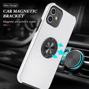 Magnetic Ring Kickstand Shockproof Phone Case For iPhone 12 mini(Silver)