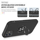 Magnetic Ring Kickstand Shockproof Phone Case For iPhone 12(Black)