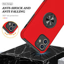 Magnetic Ring Kickstand Shockproof Phone Case For iPhone 12(Red)