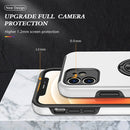 Magnetic Ring Kickstand Shockproof Phone Case For iPhone 12(Silver)
