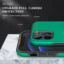 Magnetic Ring Kickstand Shockproof Phone Case For iPhone 12 Pro(Dark Green)
